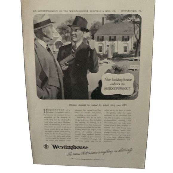 Vintage 1938 Westinghouse What’s the Horsepower Ad Advertisement - Picture 4 of 4